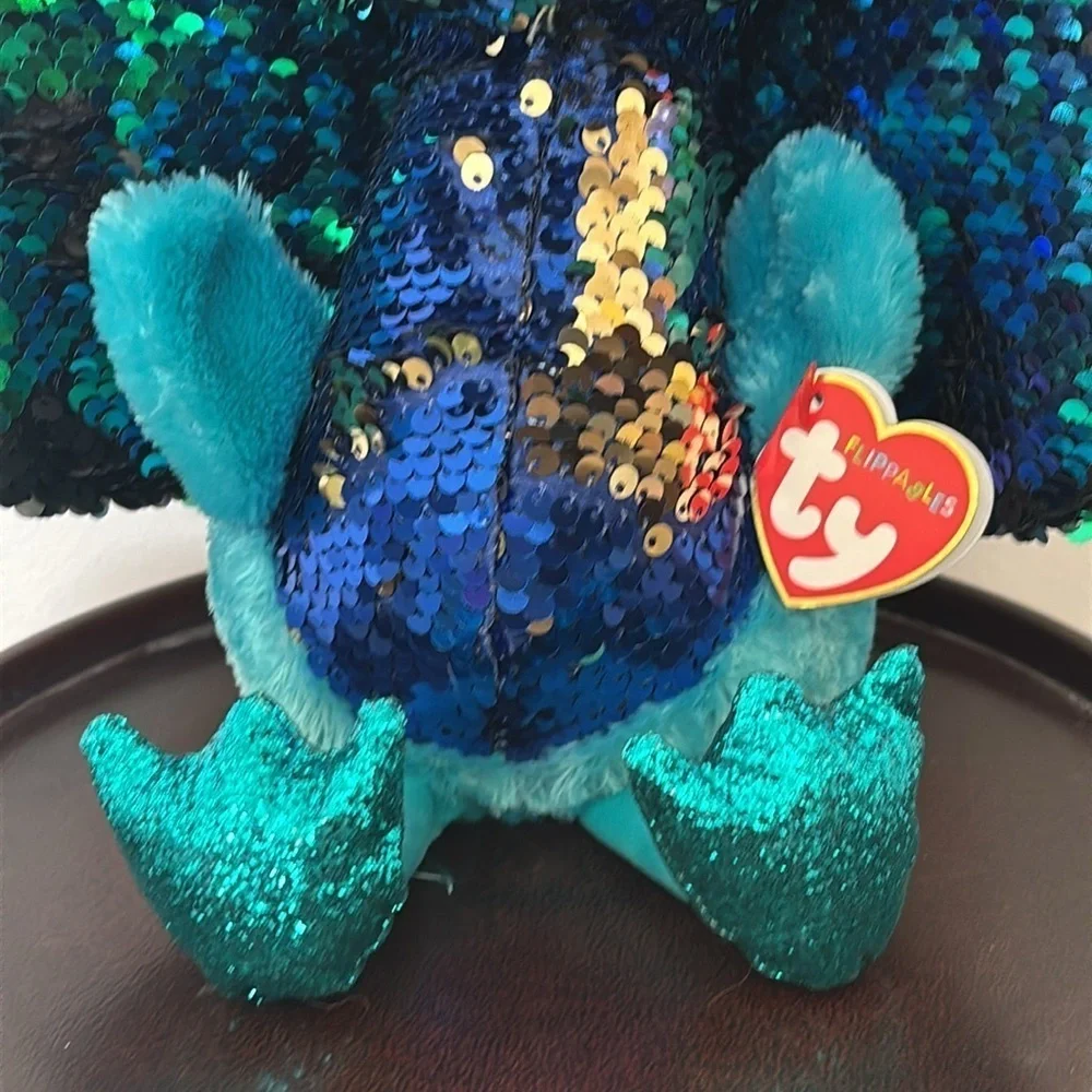 Brand New Ty Flippables Beanie Boo Tyson the Peacock 9